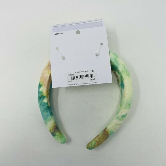 BP Nordstrom Tie Dye Printed Headband Green Multi - Picture 5 of 5